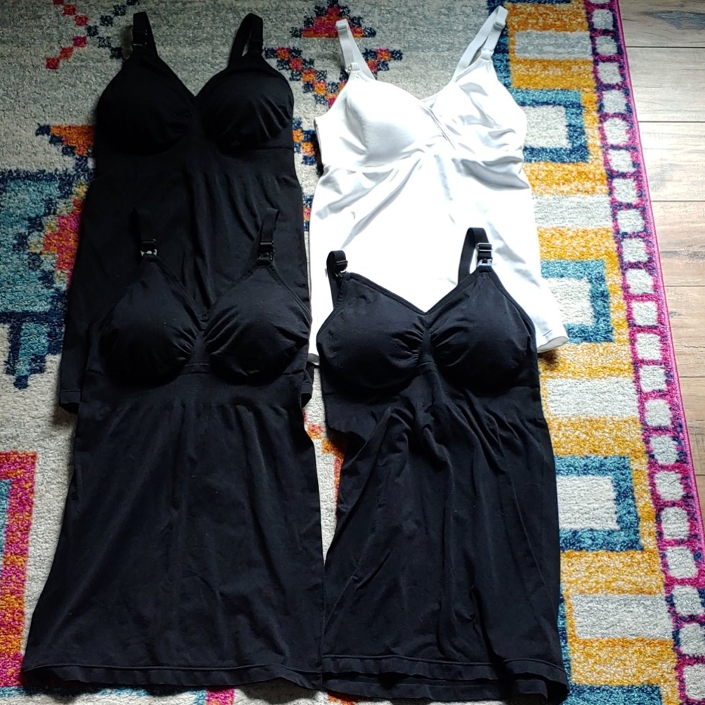 Lot of 4 Nursing Spaghetti Strap tops -size S & M